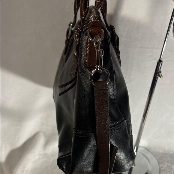 Coach Hamilton Black and Brown Leather Tote - F12444 - Picture 5 of 14